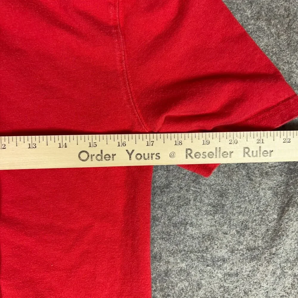 Champion Mens Shirt Medium Red‎ Logo Tee T100 Anniversary Sports Logo Everyday - Picture 8 of 9